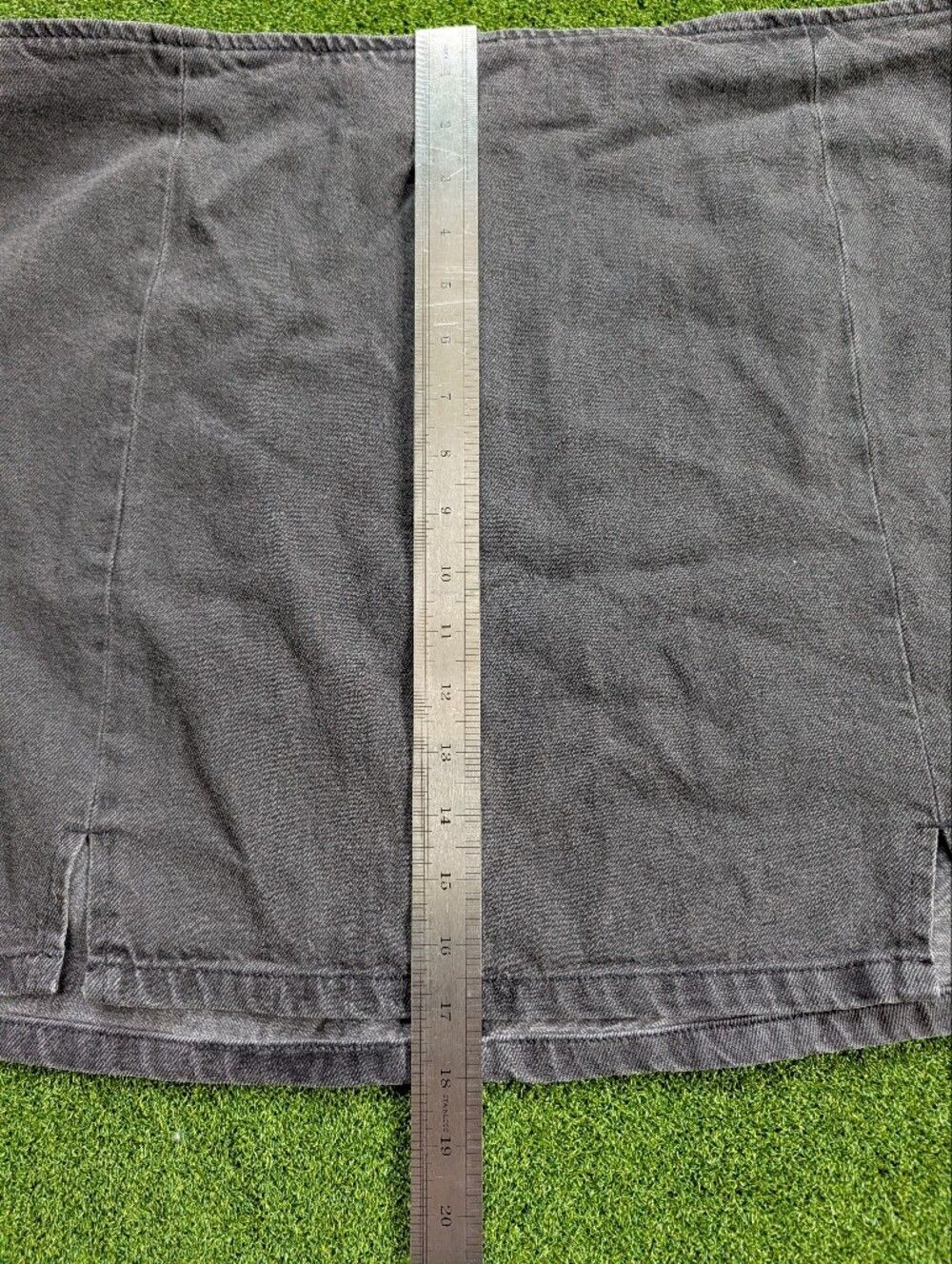 ASOS Design Curve Womens Charcoal Black Denim Plus Size Mini Skirt Size 20 - Picture 8 of 8